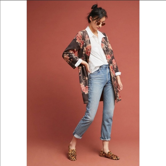 Anthropologie Solitaire Floral Open Front Jacket - Picture 7 of 7